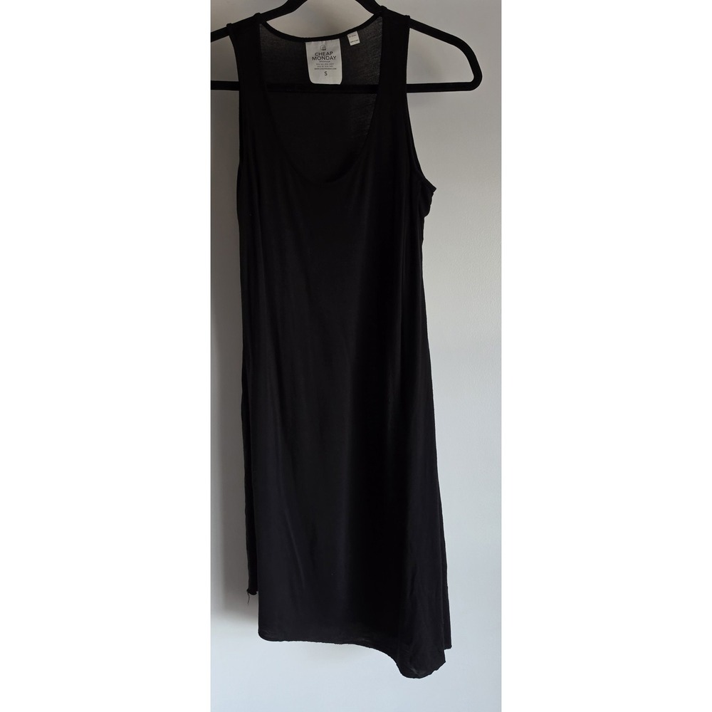 Cheap Monday Sleeveless Maxi Dress Women S Black Solid Scoop Neck Slip Gown